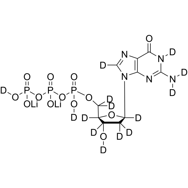 dGTP-d<sub>14</sub> dilithium Chemical Structure