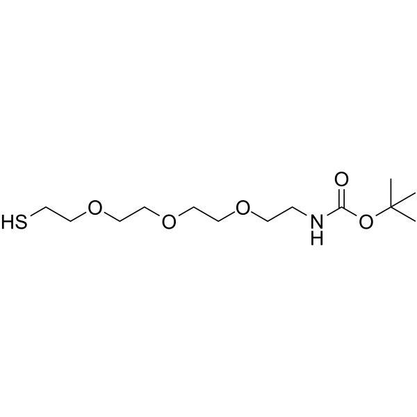 Thiol-PEG3-NHBoc Chemical Structure