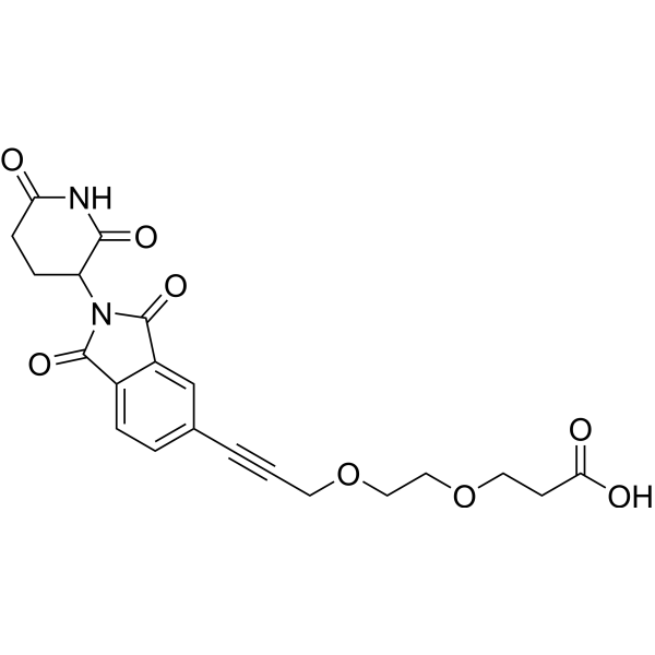 Thalidomide-Propargyne-PEG2-COOH Chemical Structure