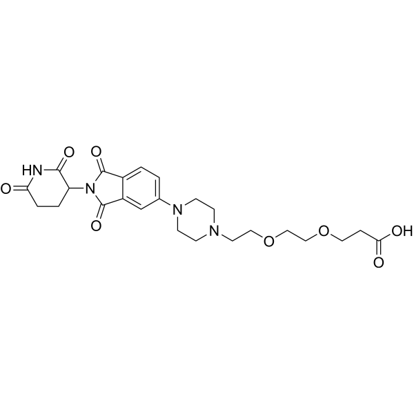 Thalidomide-Piperazine-PEG2-COOH Chemical Structure