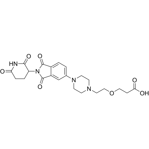 Thalidomide-Piperazine-PEG1-COOH Chemical Structure