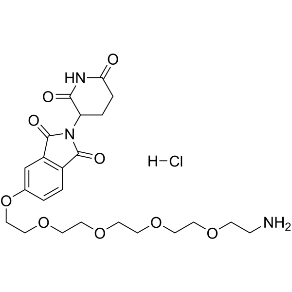 Thalidomide-PEG5-NH2 hydrochloride Chemical Structure