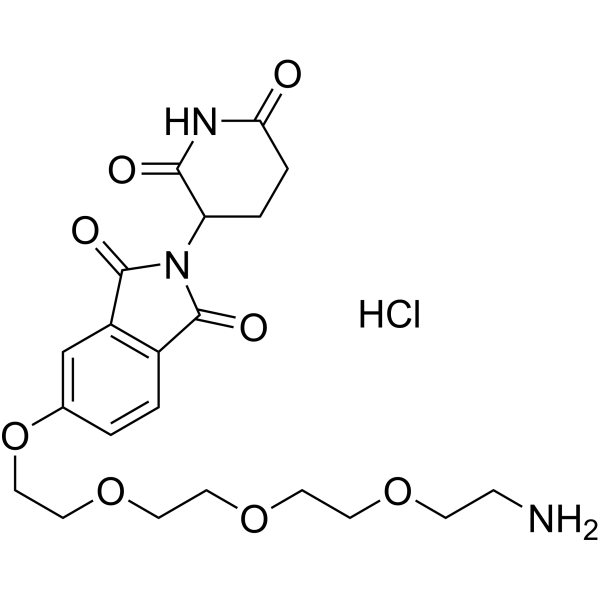 Thalidomide-5-PEG4-NH2 hydrochloride Chemical Structure