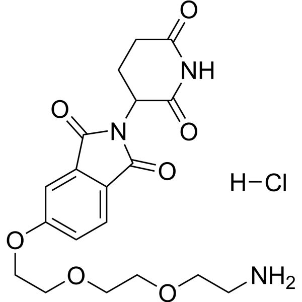 Thalidomide-5-PEG<em>3</em>-NH2 hydrochloride