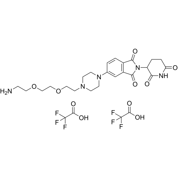 Thalidomide-Piperazine-PEG2-NH2 diTFA Chemical Structure