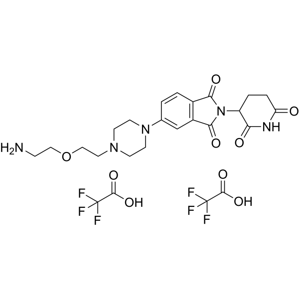 Thalidomide-Piperazine-PEG1-NH2 diTFA Chemical Structure