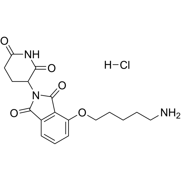 Thalidomide-4-O-C5-NH2 hydrochloride Chemical Structure