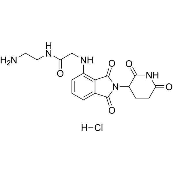 Thalidomide-NH-amido-C2-NH2 hydrochloride Chemical Structure