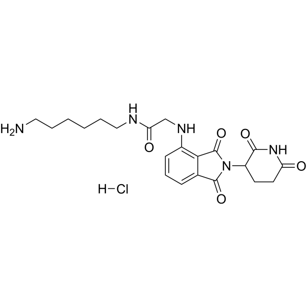 Thalidomide-NH-amido-<em>C</em><em>6</em>-NH2 hydrochloride