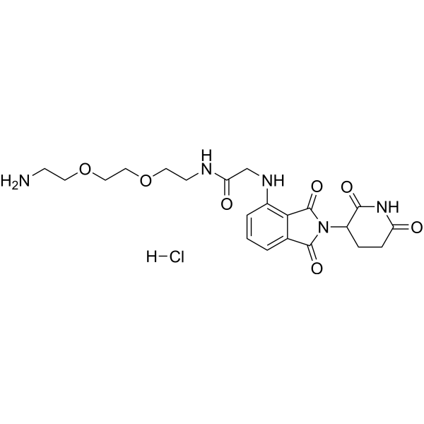 Thalidomide-NH-amido-PEG<em>2</em>-<em>C2</em>-NH<em>2</em> hydrochloride