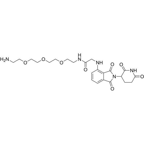 Thalidomide-NH-amido-PEG3-C2-NH2 Chemical Structure