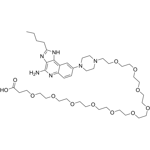 TLR7/8 agonist 4 hydroxy-PEG10-acid Chemical Structure