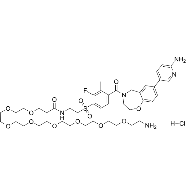 XL388-C2-amide-PEG<em>9</em>-NH2 hydrochloride