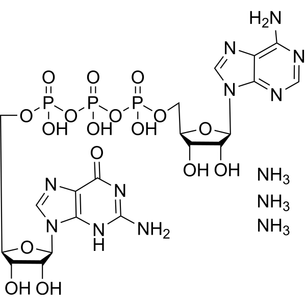 Guanosine <em>5</em>'-triphosphate-<em>5</em>'-<em>adenosine</em> triammonium