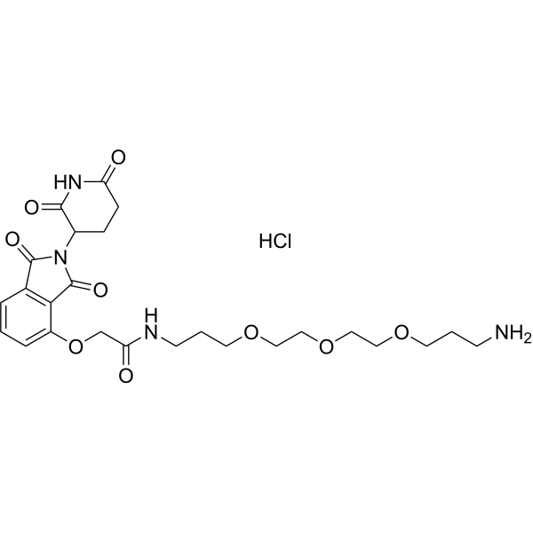 Thalidomide 4'-oxyacetamide-<em>C</em>1-PEG<em>3</em>-<em>C</em><em>3</em>-amine hydrochloride