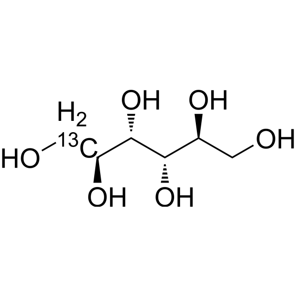 L-Mannitol-1-<sup>13</sup>C Chemical Structure