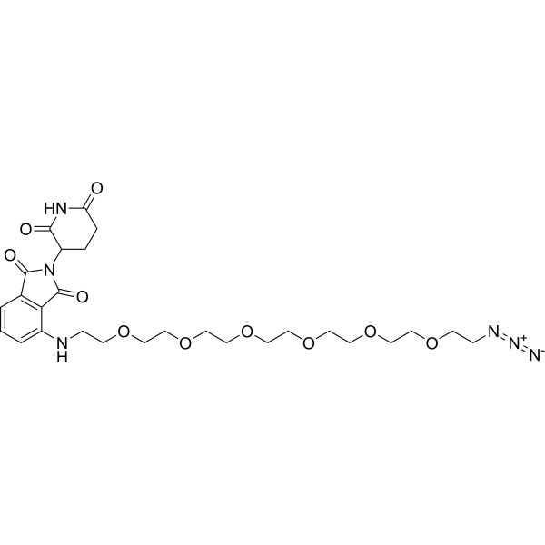 Pomalidomide 4'-PEG6-azide Chemical Structure