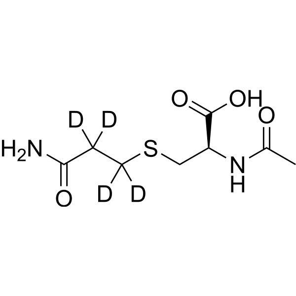 N-Acetyl-S-(carbamoylethyl)-L-cysteine-d<sub>4</sub> Chemical Structure