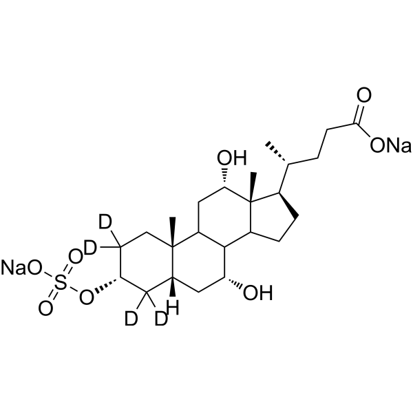 Cholic acid 3-sulfate-d<sub>4</sub> disodium Chemical Structure
