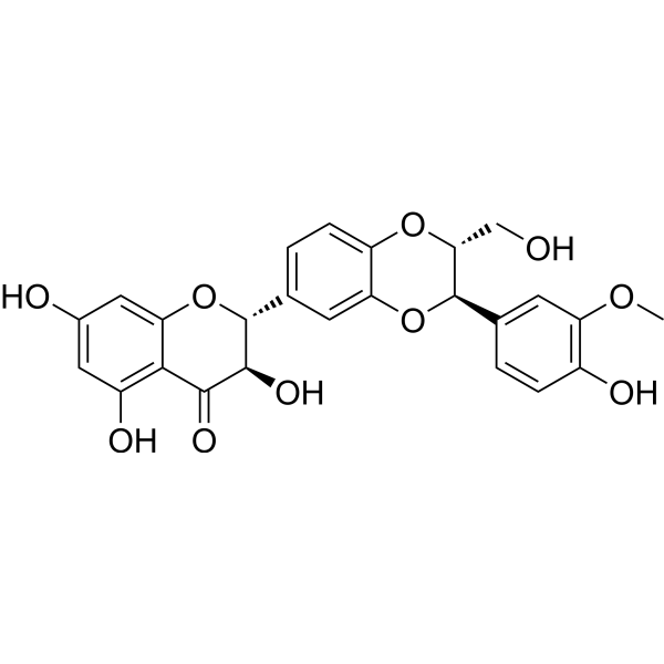 (±)-Silybin Chemical Structure