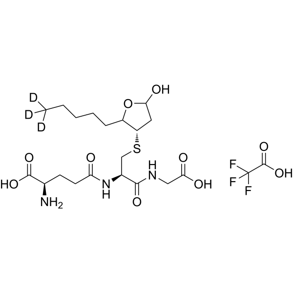 4-hydroxy Nonenal Glutathione-d<sub>3</sub> TFA Chemical Structure