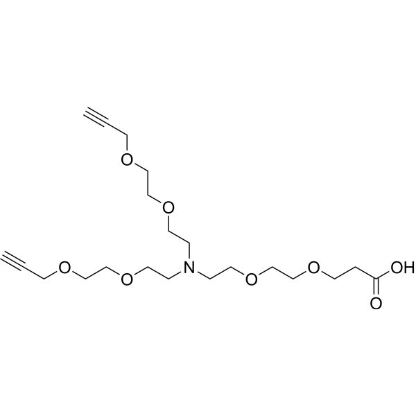 N-(PEG2-C2-acid)-N-bis(PEG2-propargyl) Chemical Structure