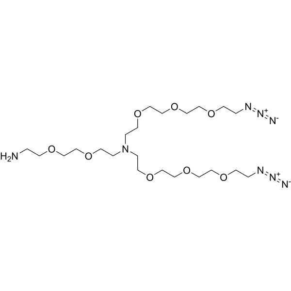 N-(Amino-PEG2)-N-bis(PEG3-azide) Chemical Structure