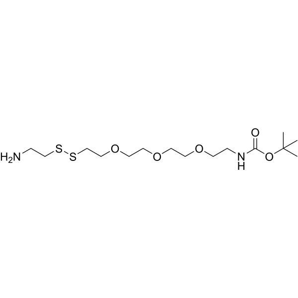 Amino-ethyl-SS-PEG3-NHBoc Chemical Structure