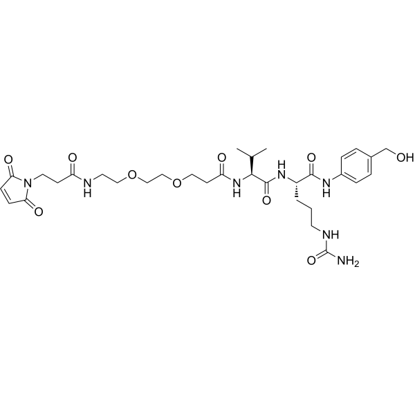 Mal-amido-PEG2-Val-Cit-PAB-OH Chemical Structure