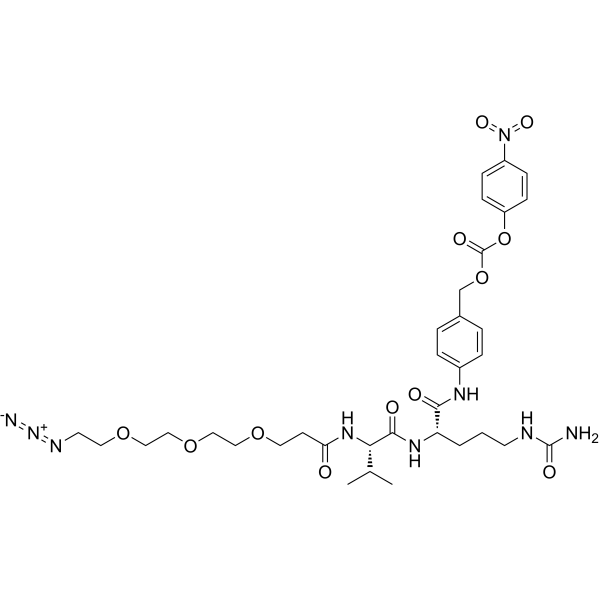 Azido-PEG3-Val-Cit-PAB-PNP Chemical Structure