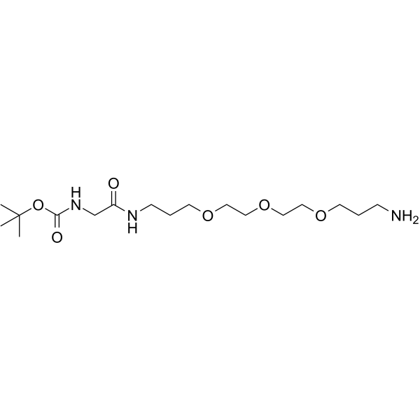 Boc-Gly-amido-C-PEG3-C3-amine Chemical Structure