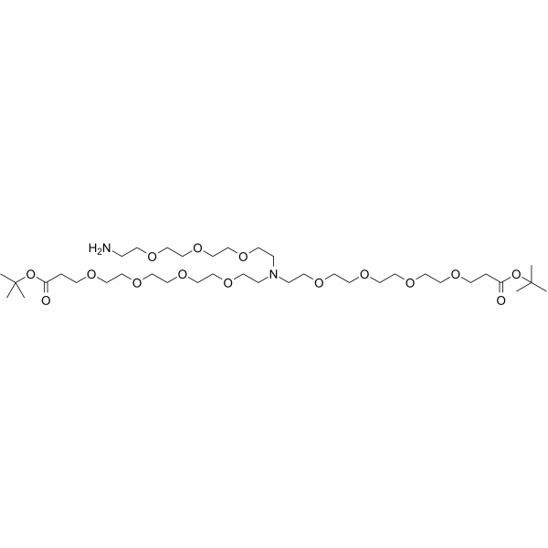 N-(Amino-PEG3)-N-bis(PEG4-Boc) Chemical Structure