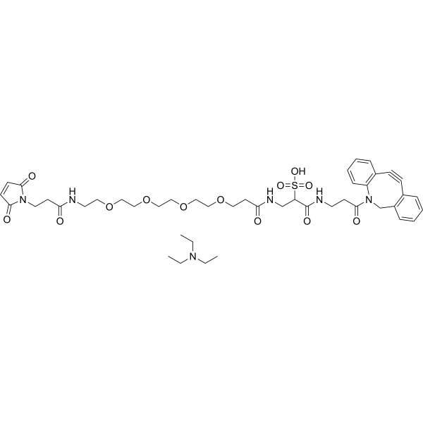 Sulfo DBCO-PEG4-Maleimide TEA Chemical Structure