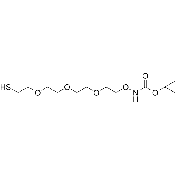 Boc-Aminooxy-PEG3-thiol Chemical Structure