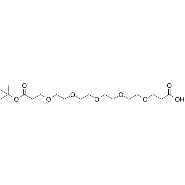 Acid-PEG5-C2-Boc Chemical Structure