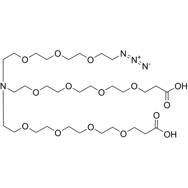 N-(Azido-PEG3)-N-bis(PEG4-acid) Chemical Structure