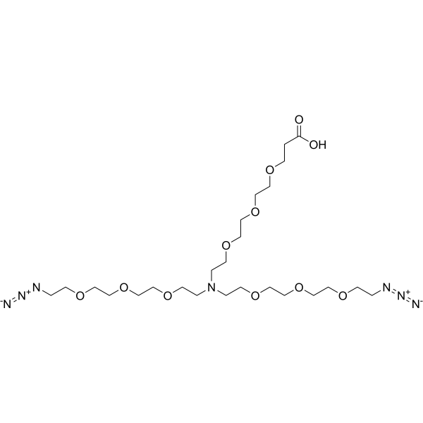 N-(acid-PEG3)-N-bis(PEG3-azide) Chemical Structure
