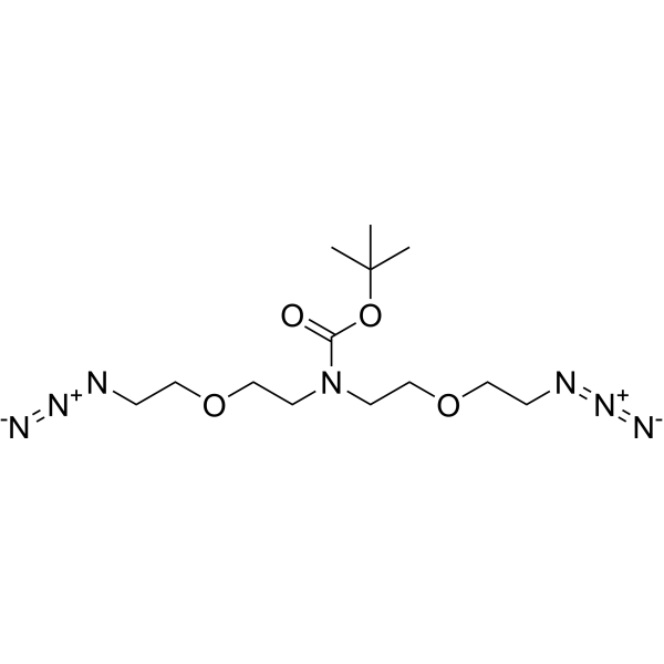 N-Boc-N-bis(C2-PEG1-azide) Chemical Structure