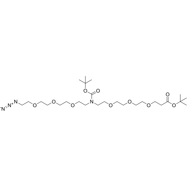 N-(Azido-PEG3)-N-Boc-PEG3-t-butyl ester Chemical Structure