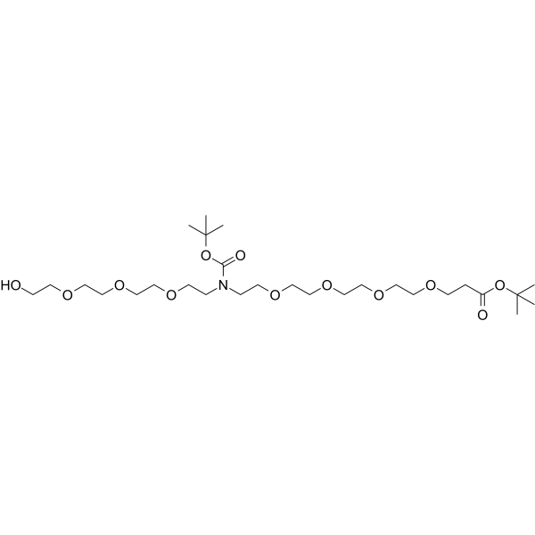 N-(Hydroxy-PEG3)-N-Boc-PEG4-Boc Chemical Structure