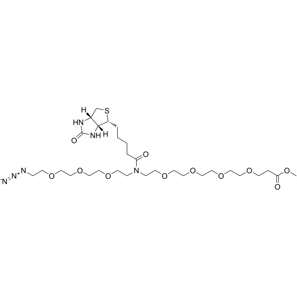 N-(Azido-PEG3)-N-Biotin-PEG4-methyl ester Chemical Structure