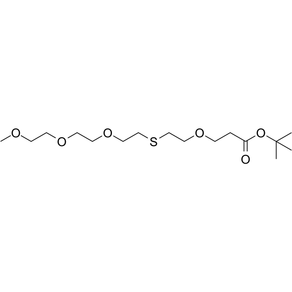 m-PEG3-S-PEG1-C2-Boc Chemical Structure