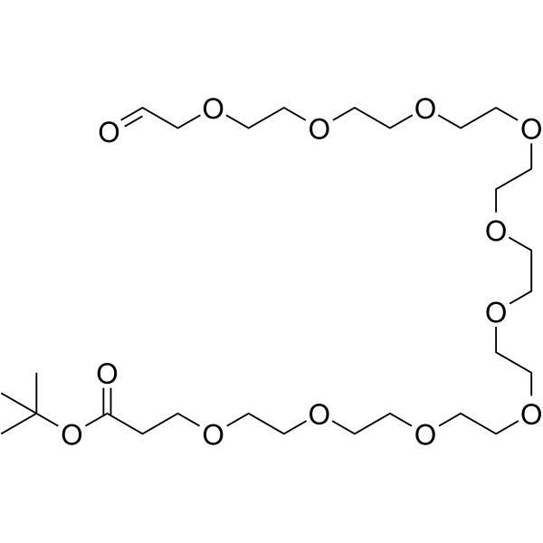 Ald-CH2-PEG10-Boc Chemical Structure