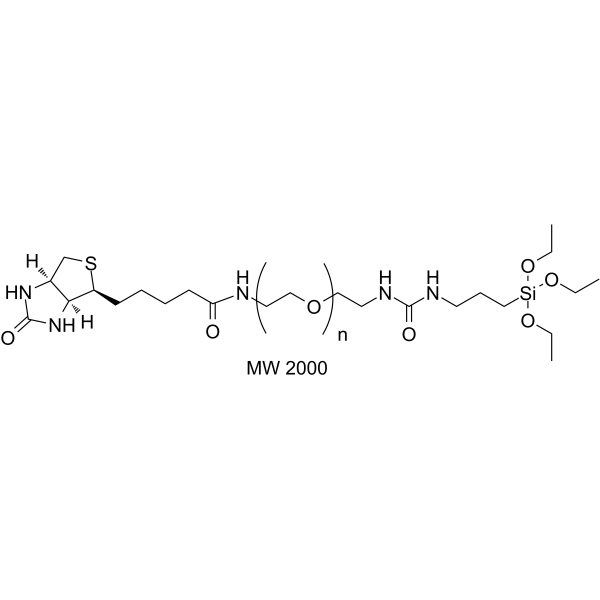 Biotin-PEG-triethoxysilane (MW 2000) Chemical Structure