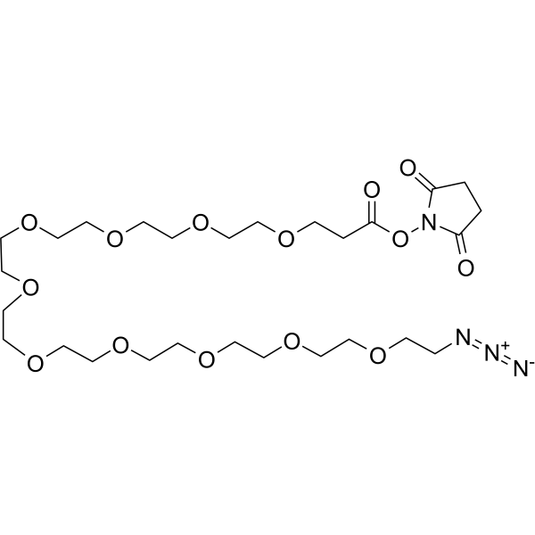 Azido-PEG10-NHS ester Chemical Structure