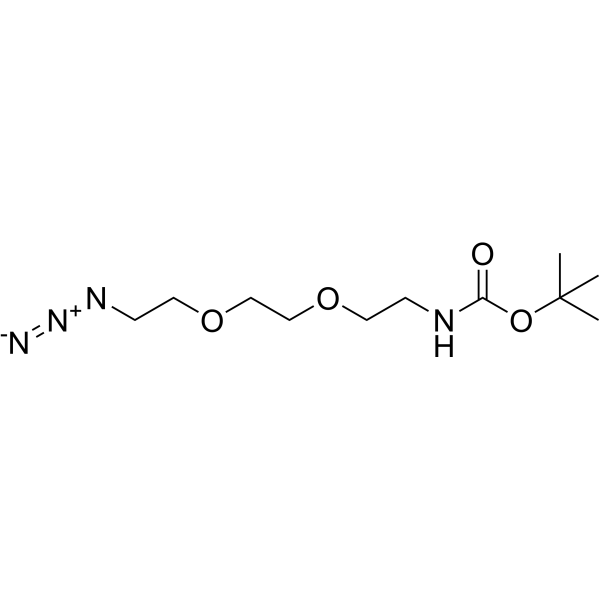 Boc-N-Amido-PEG2-C2-azide Chemical Structure