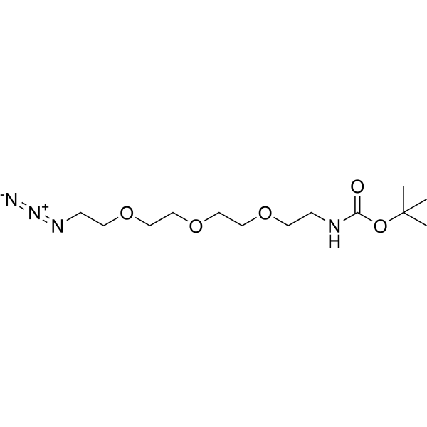 Boc-N-Amido-PEG3-azide Chemical Structure