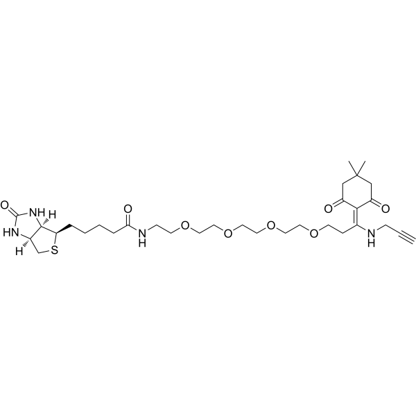 Dde Biotin-PEG4-alkyne 構造式