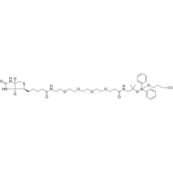 Biotin-PEG4-amino-t-Bu-DADPS-C3-alykne Chemical Structure