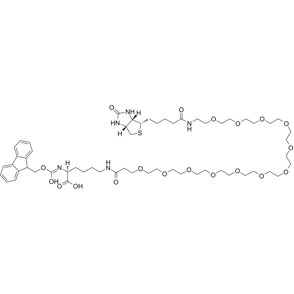 Fmoc-Lys (<em>biotin</em>-PEG12)-OH